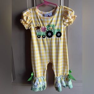 Farm romper EUC 0-3 months